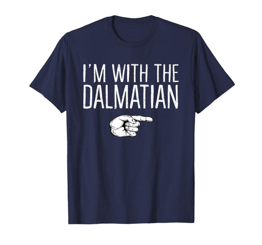 I'm With The Dalmatian Matching Costume Lazy Halloween Party T-Shirt
