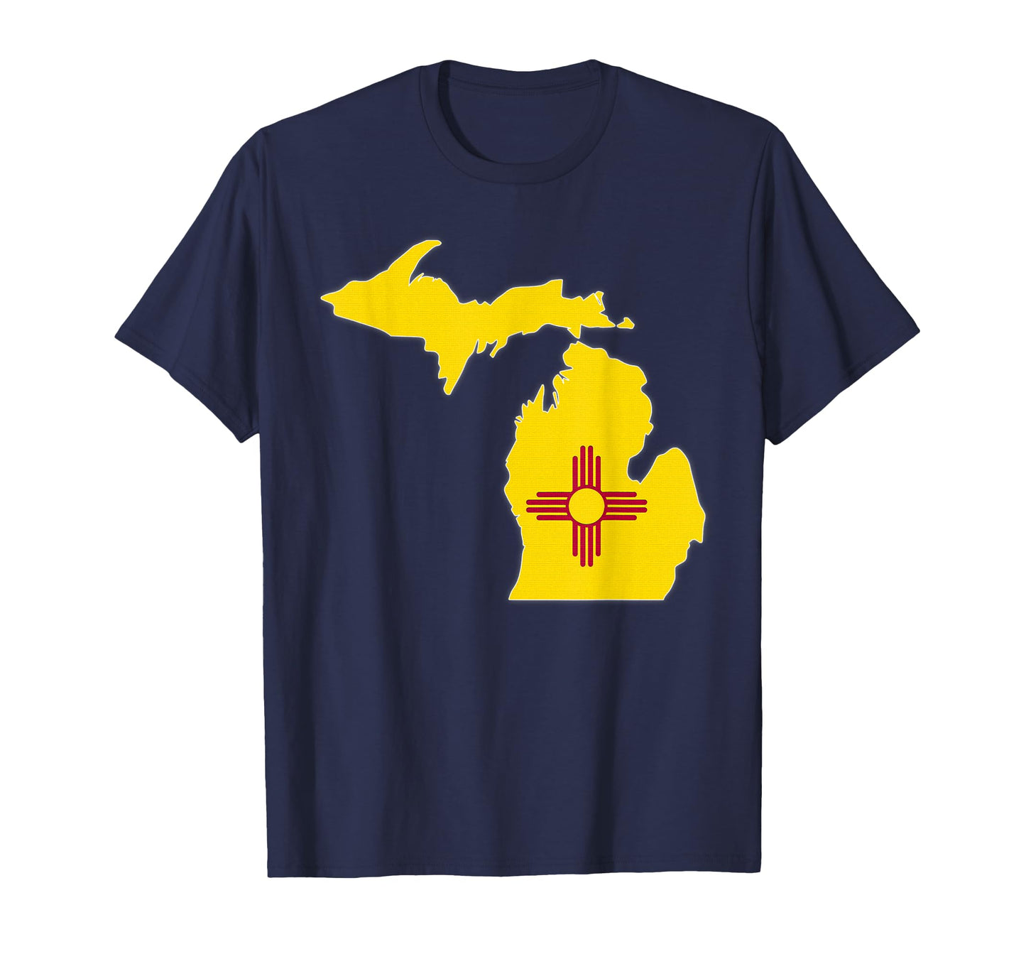 MICHIGAN STATE MAP NEW MEXICO NM Flag Roots Men Women Gift T-Shirt