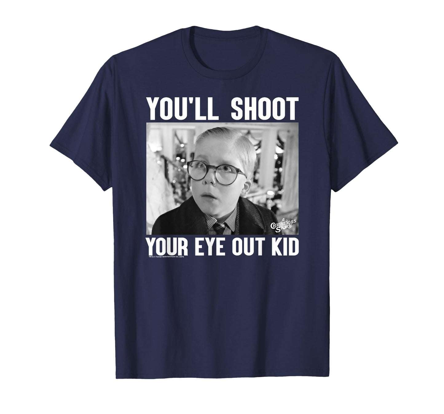 A Christmas Story Sad Ralphie Black and White Photo Holiday T-Shirt