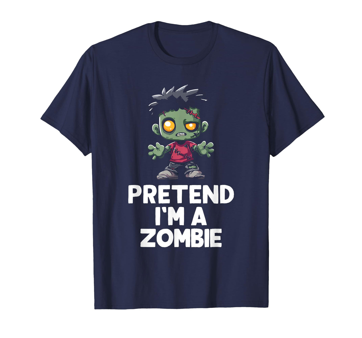 Easy Pretend I'm A Zombie Costume Halloween Funny T-Shirt