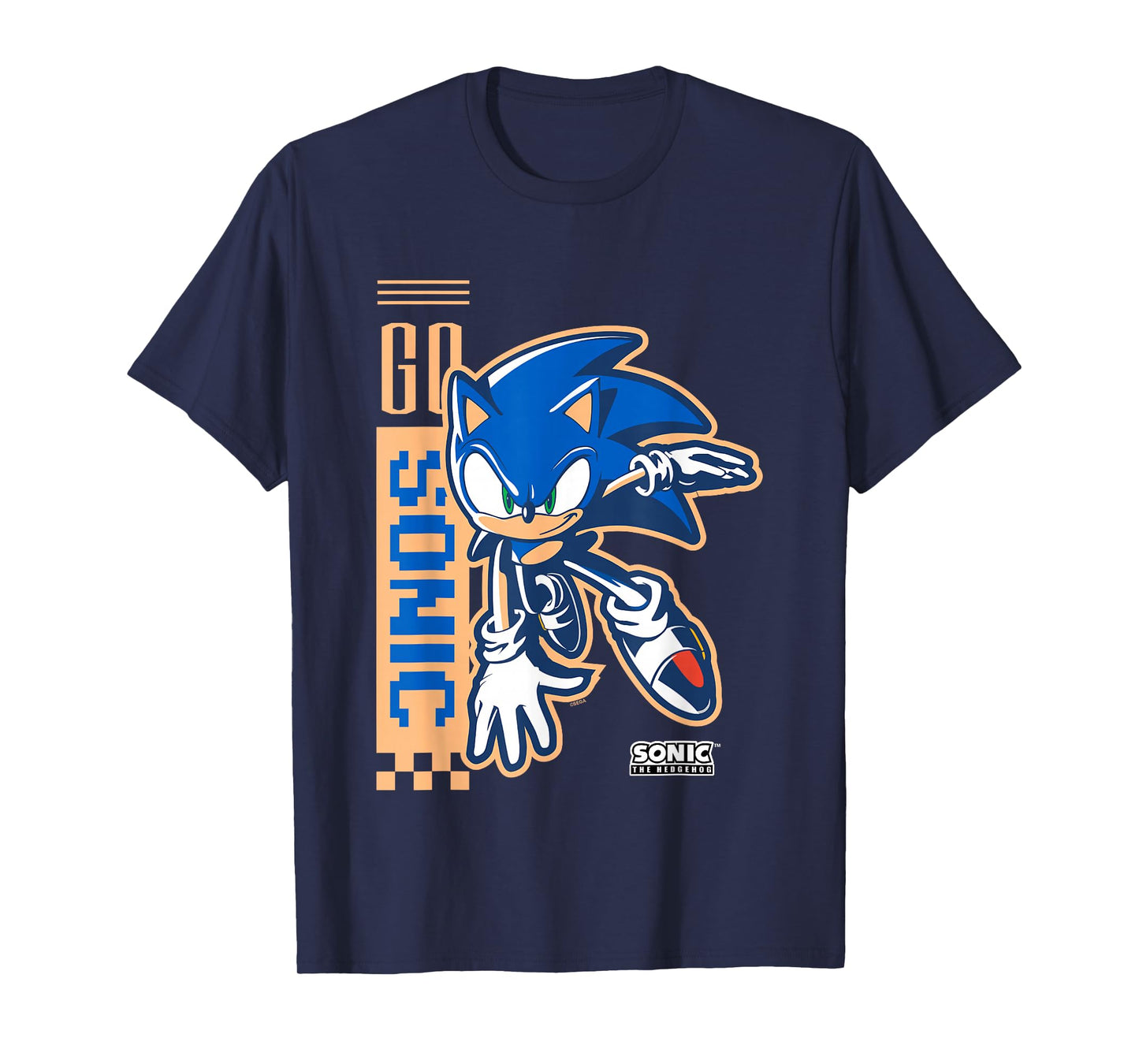 Sonic The Hedgehog Go Sonic Epic Pose Vintage Shot T-Shirt