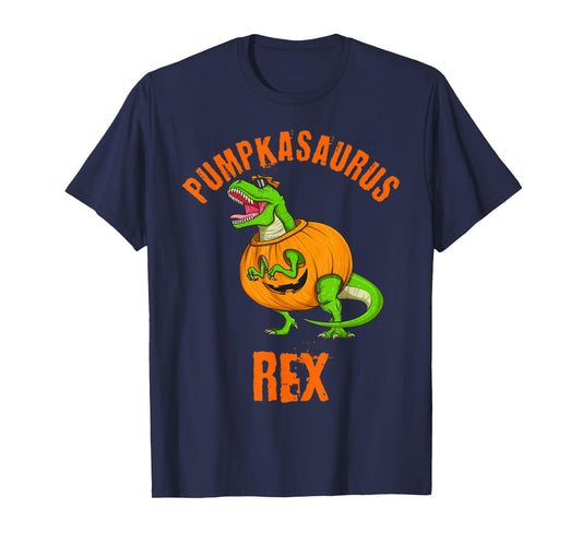 Halloween Pumpkasaurus Rex T Rex Dinosaur Jack O Lantern Fun T-Shirt