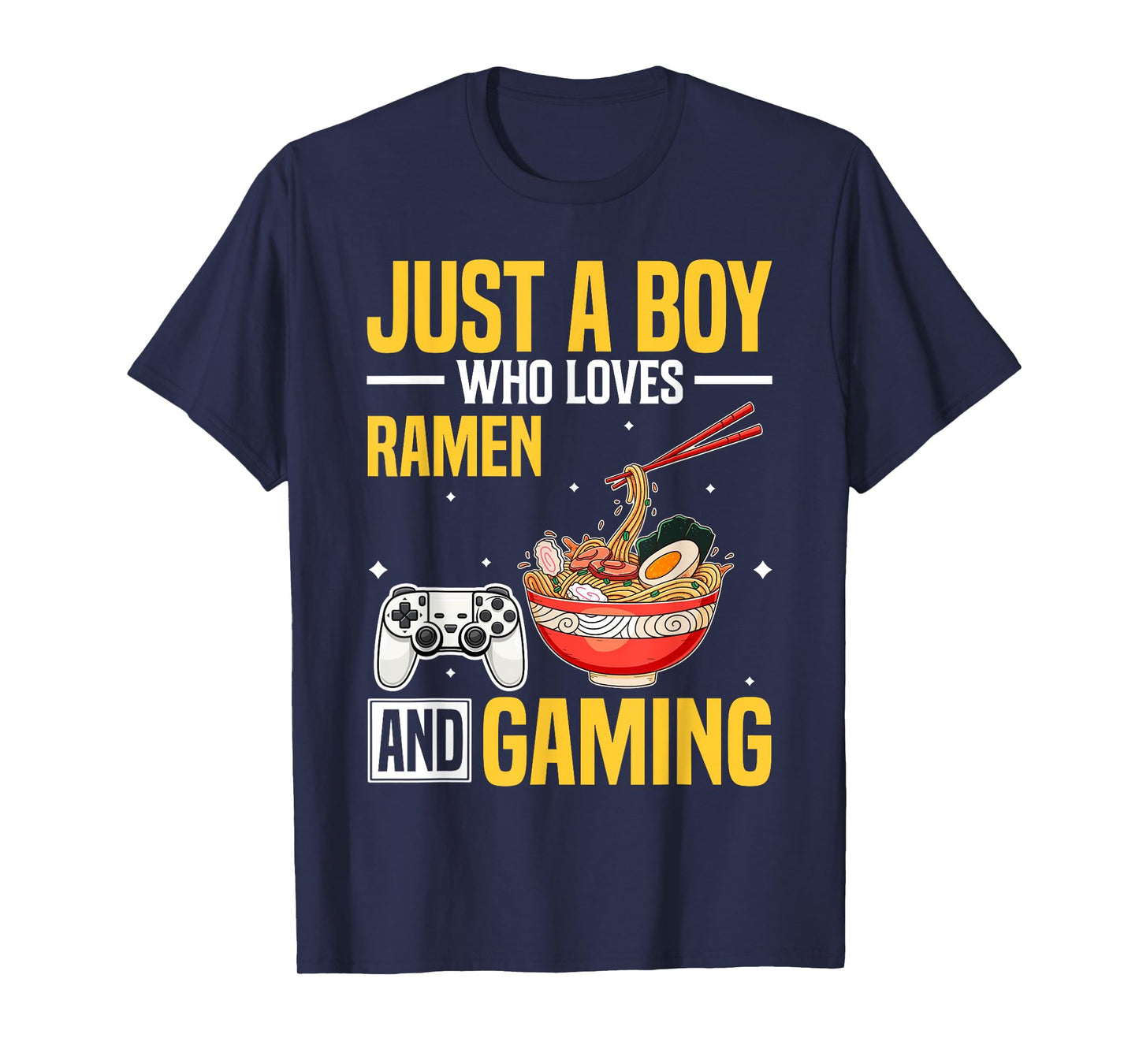 Just A Boy Who Loves Ramen and Gaming Japan Anime Video Game T-Shirt