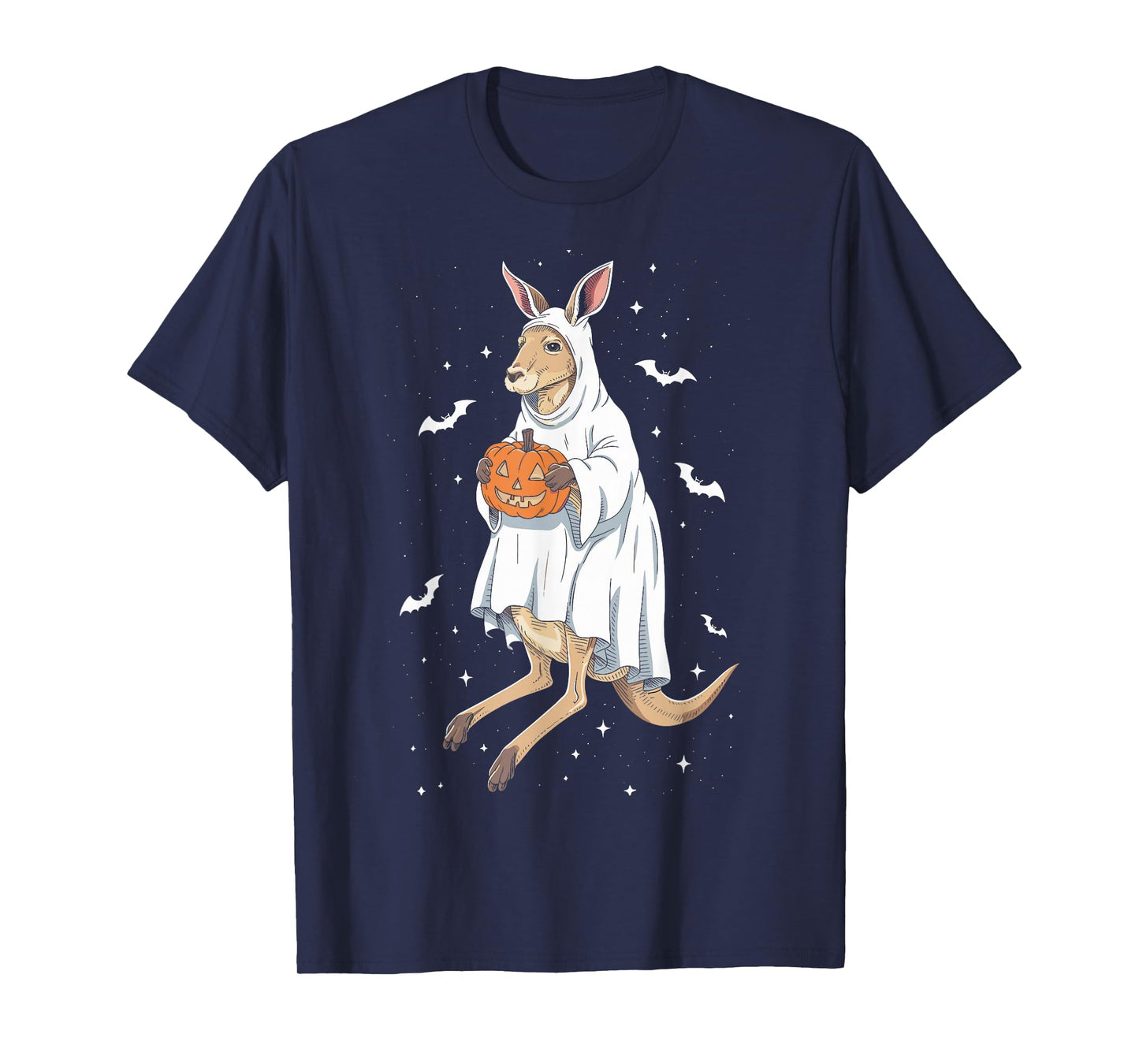 Funny Ghost Kangaroo Lovers Spooky Halloween Costume T-Shirt
