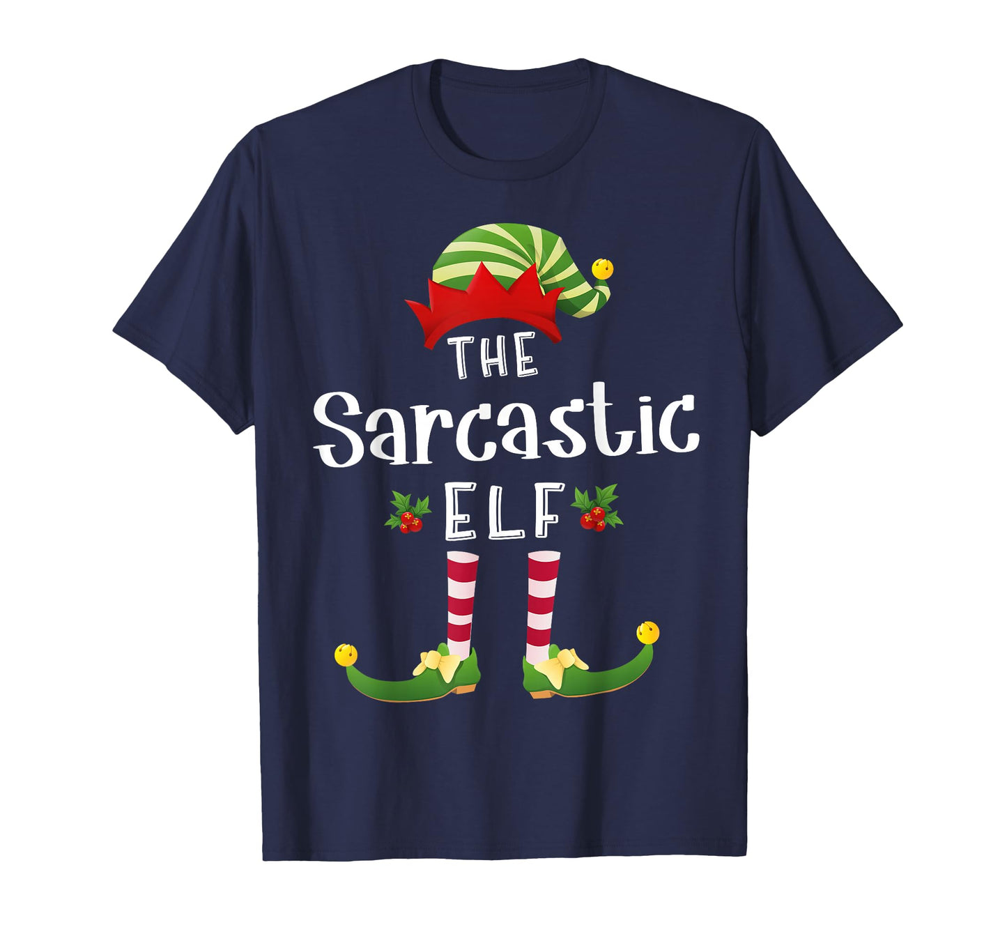 Sarcastic Christmas Elf Matching Pajama X-Mas Party T-Shirt