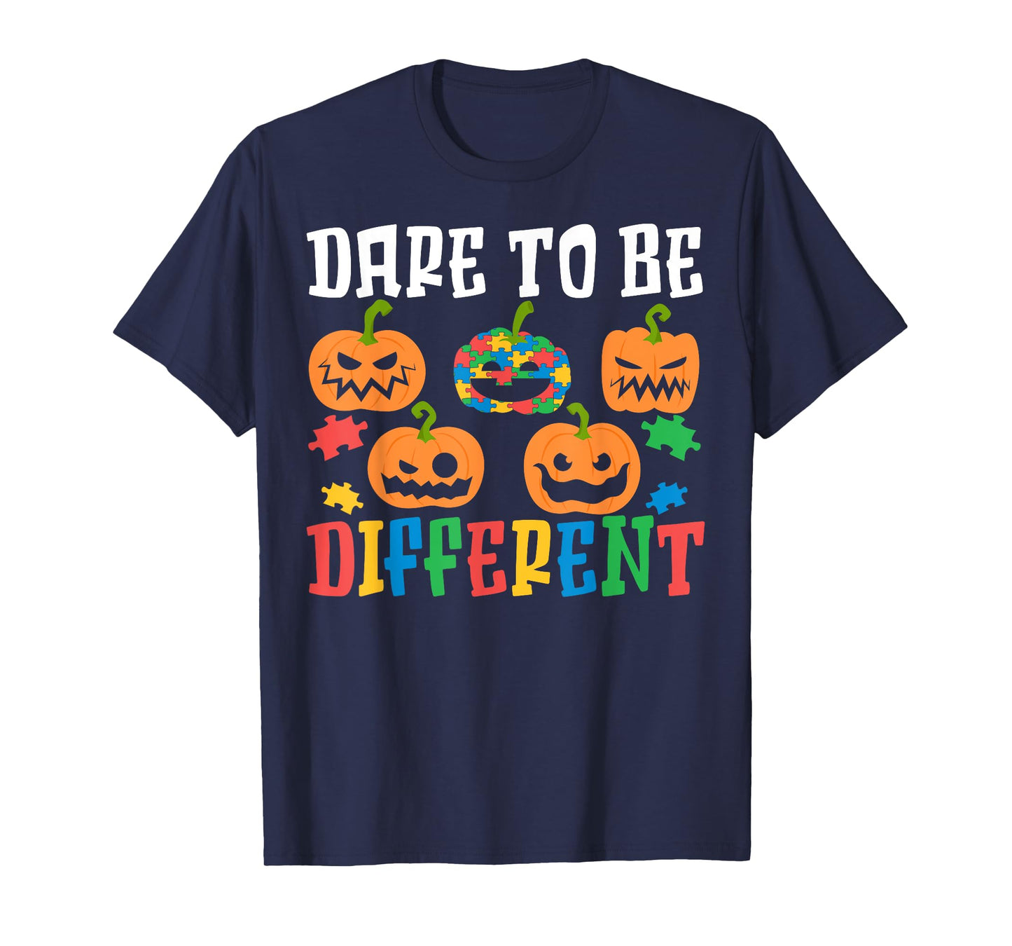 Autism Halloween Puzzle Trick Or Treat Autism Awareness T-Shirt