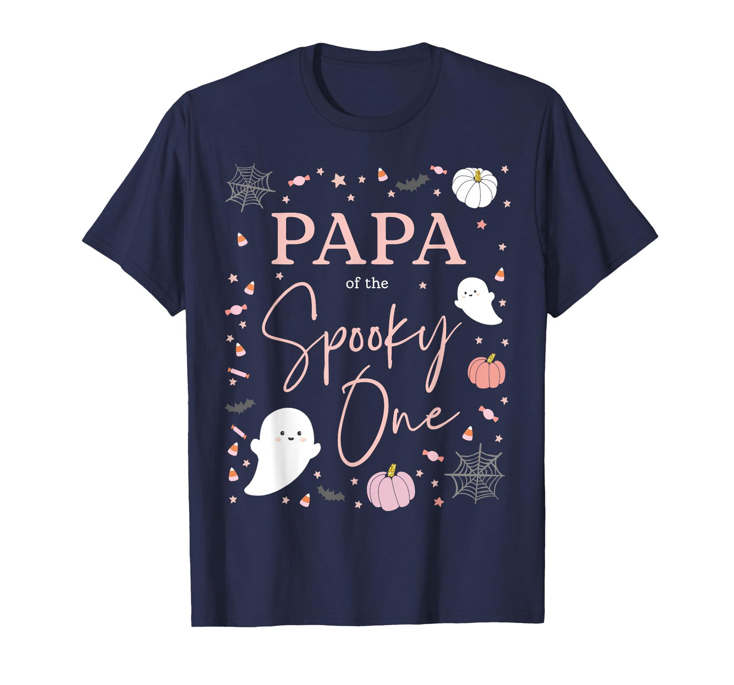 Papa of the Spooky One Girl First Birthday Pink Halloween T-Shirt