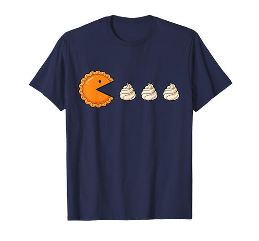 Pumpkin Pie Funny Thanksgiving Video Game Men Women Kids T-Shirt