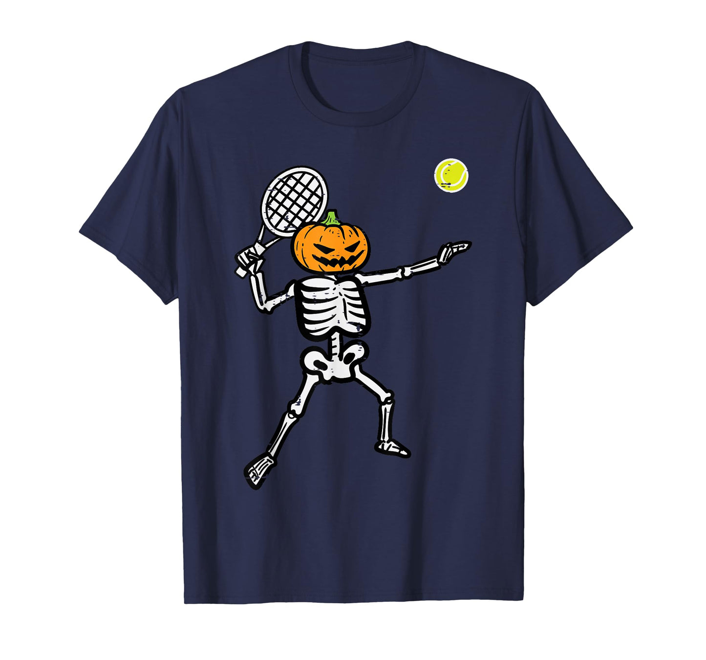 Halloween Pumpkin Skeleton Tennis Costume Men Women Boys Kid T-Shirt