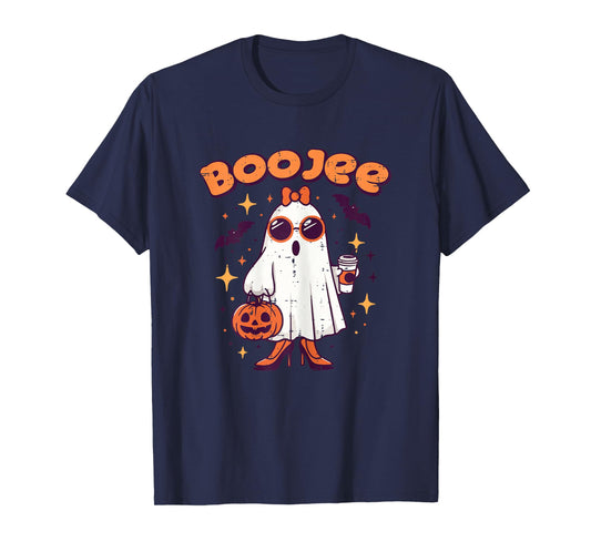 Halloween Ghost Coffee Boojee Bougie Costume Women Girls Kid T-Shirt