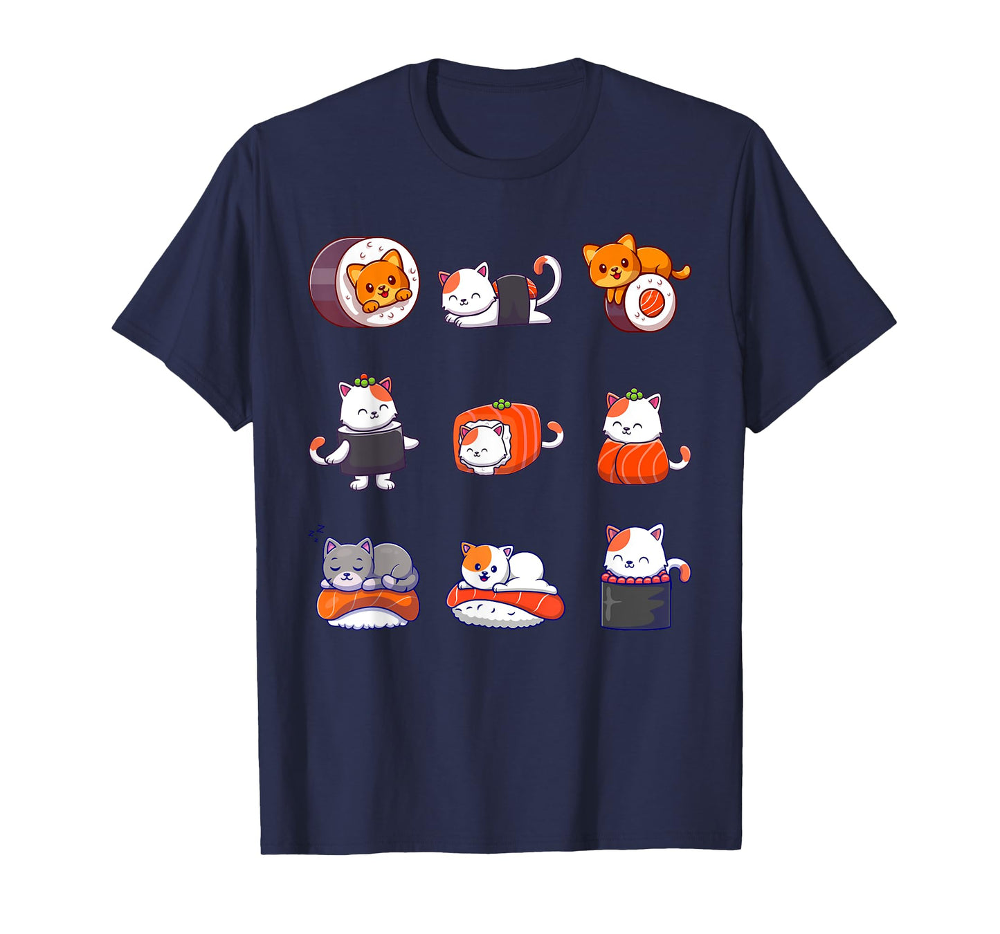 Thanksgiving Shirts For Women Men Cat Food Sushi Roller T-Shirt