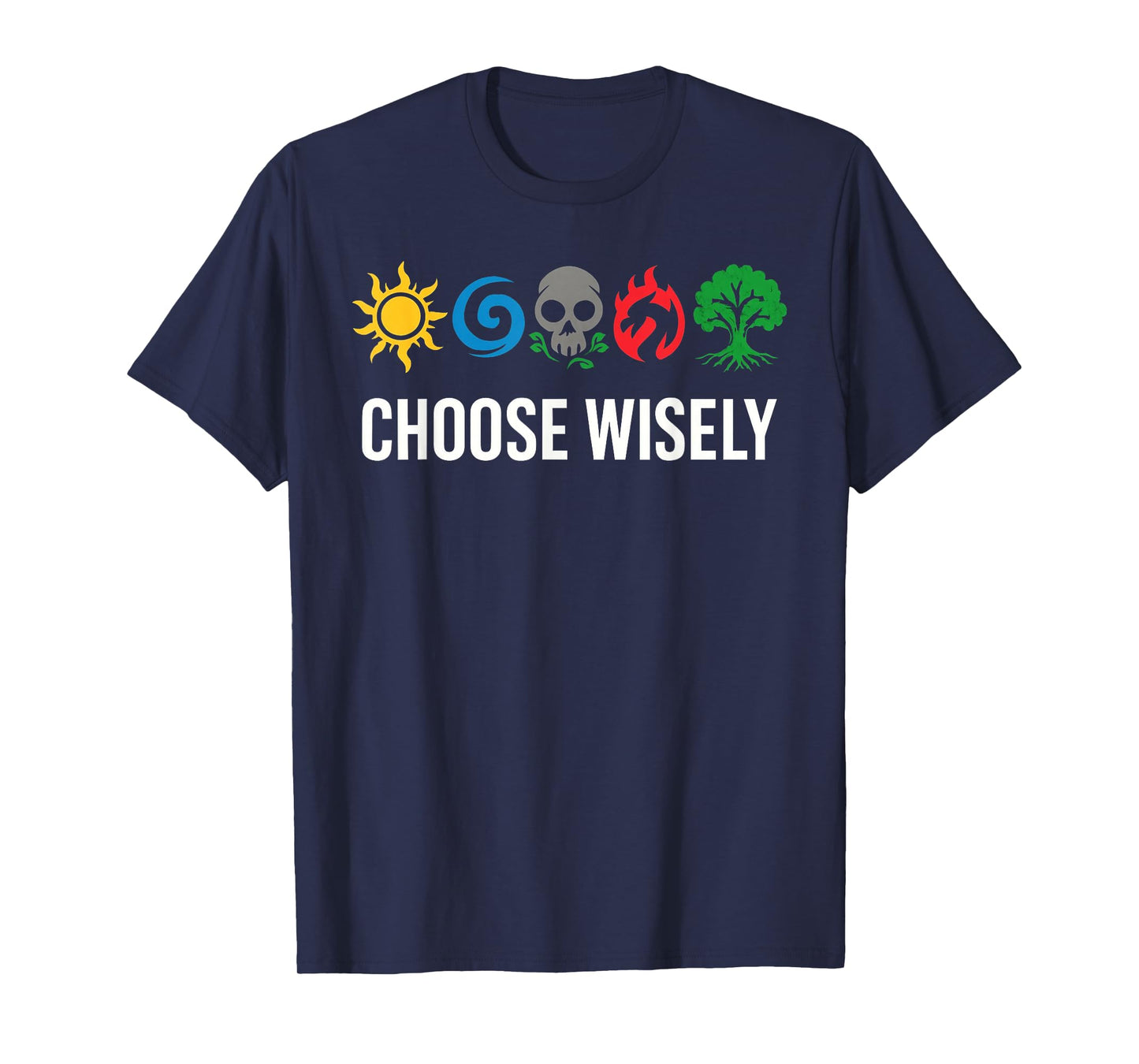 Mana Symbols Gathering Magic - Choose Wisely Blue Red Green T-Shirt