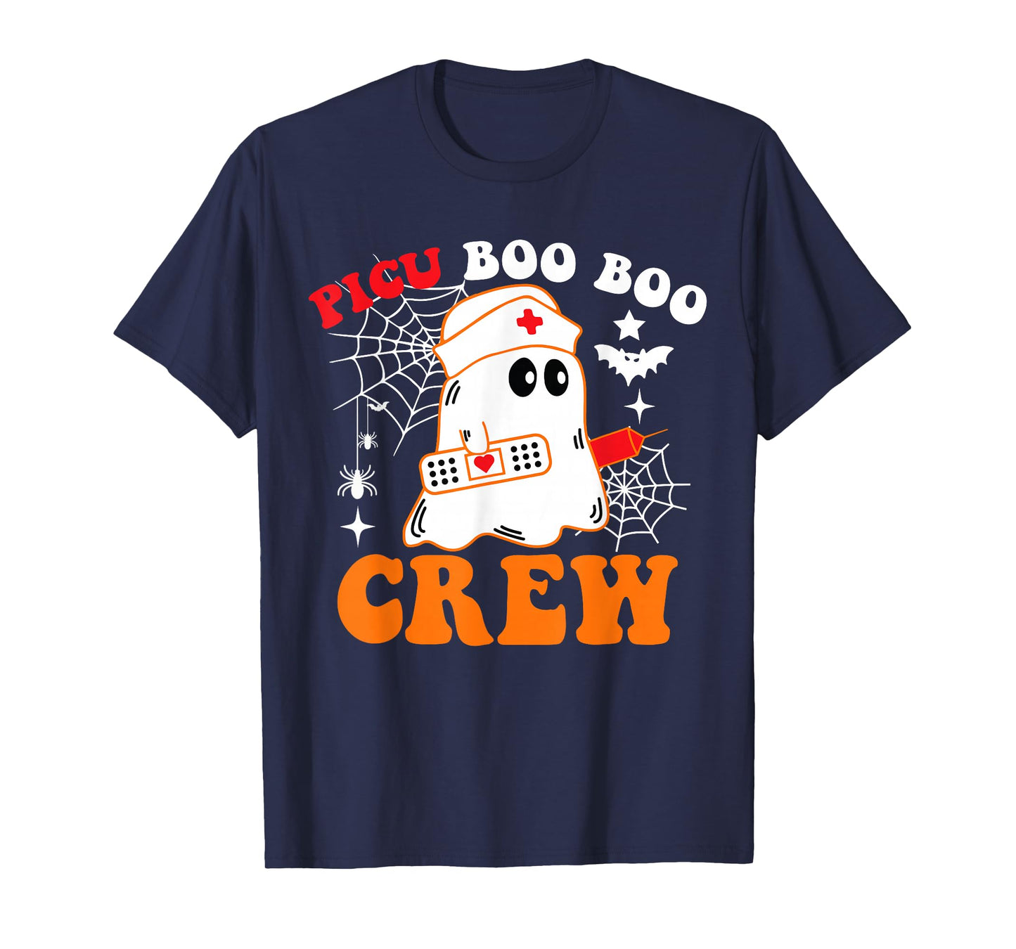PICU Boo Boo Crew Funny Nurse Ghost Halloween T-Shirt