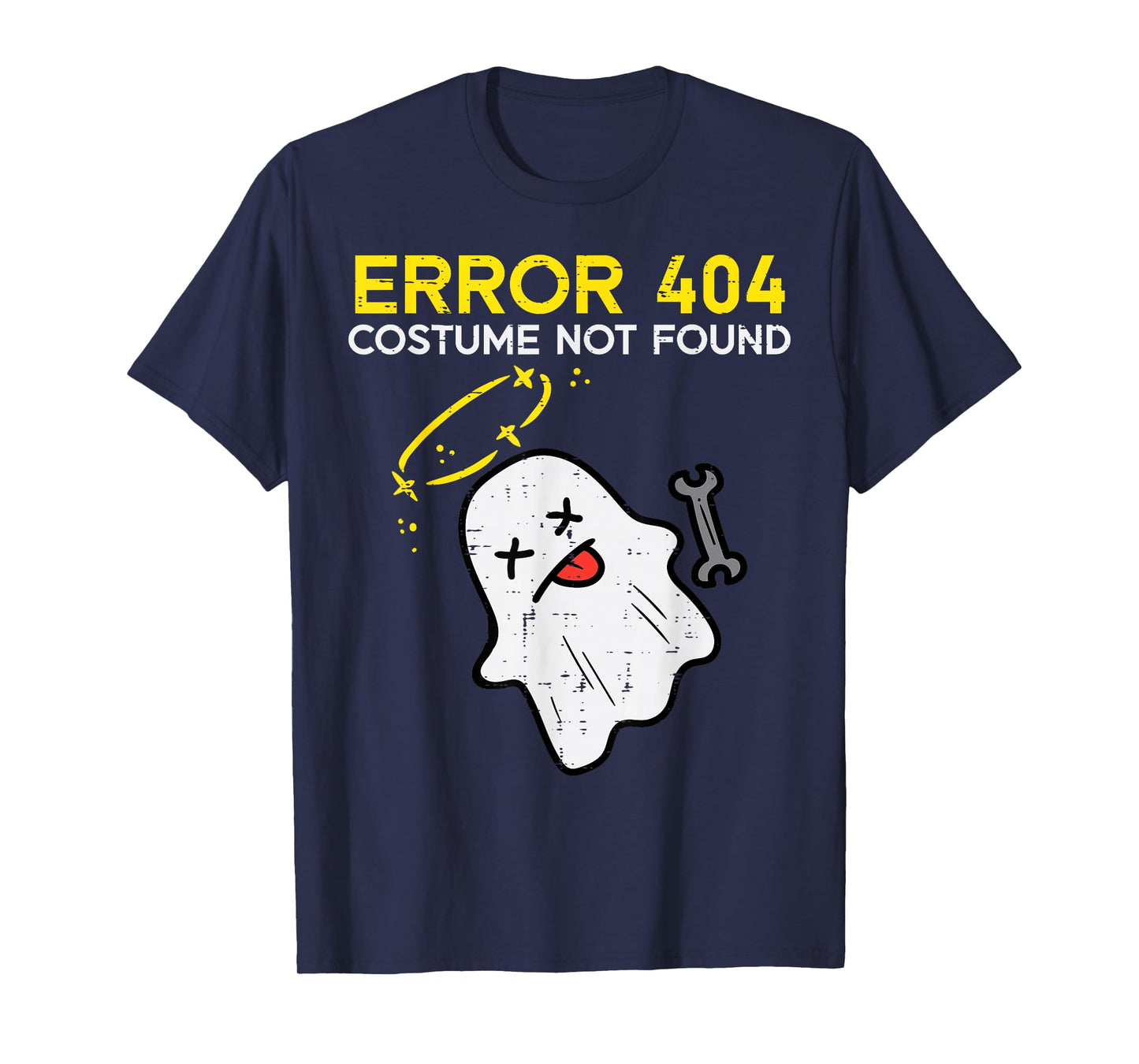 Error 404 Costume Not Found Ghost Funny Halloween Costume T-Shirt