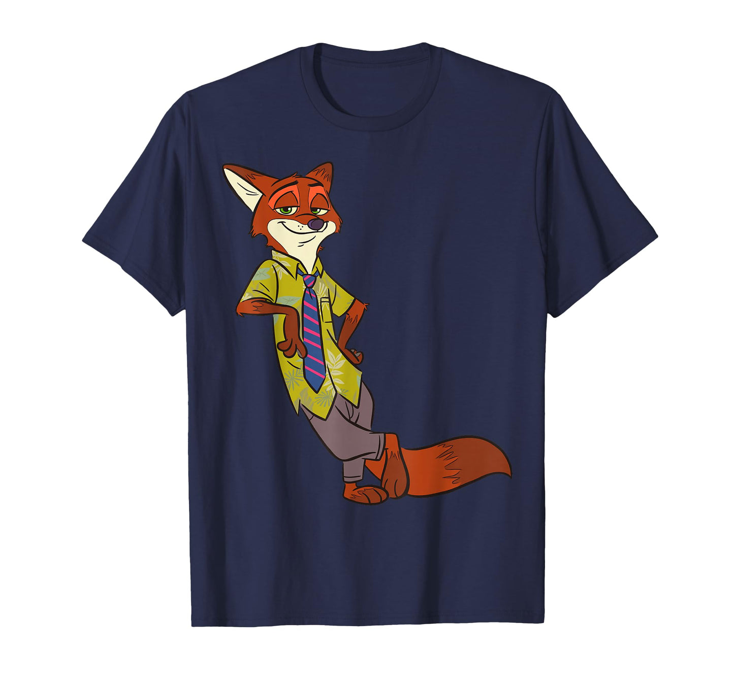 Disney Zootopia Cool Fox Nick Wilde Leaning T-Shirt Small