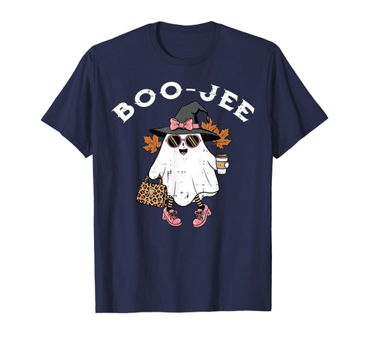 Halloween Ghost Bougie Boojee Fall Costume Women Girls Kids T-Shirt