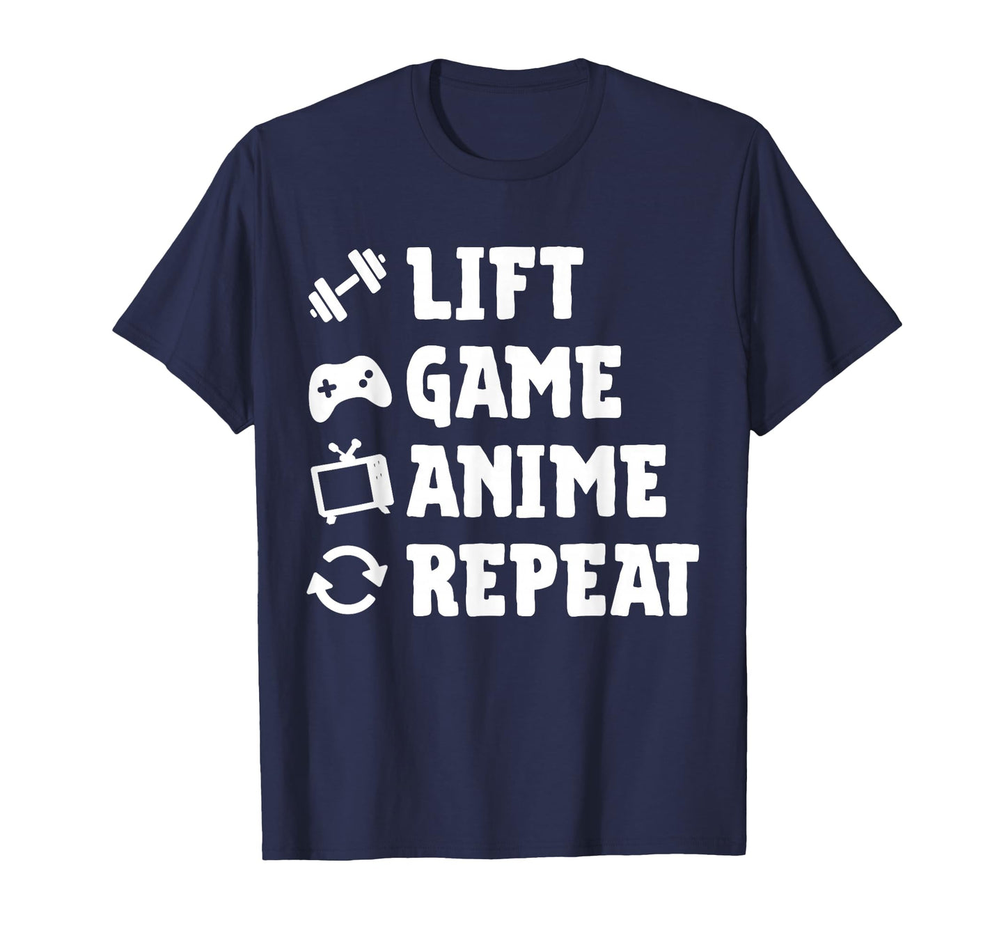 Funny Gym Lift Game Anime Repeat Gaming Anime Lover Workout T-Shirt