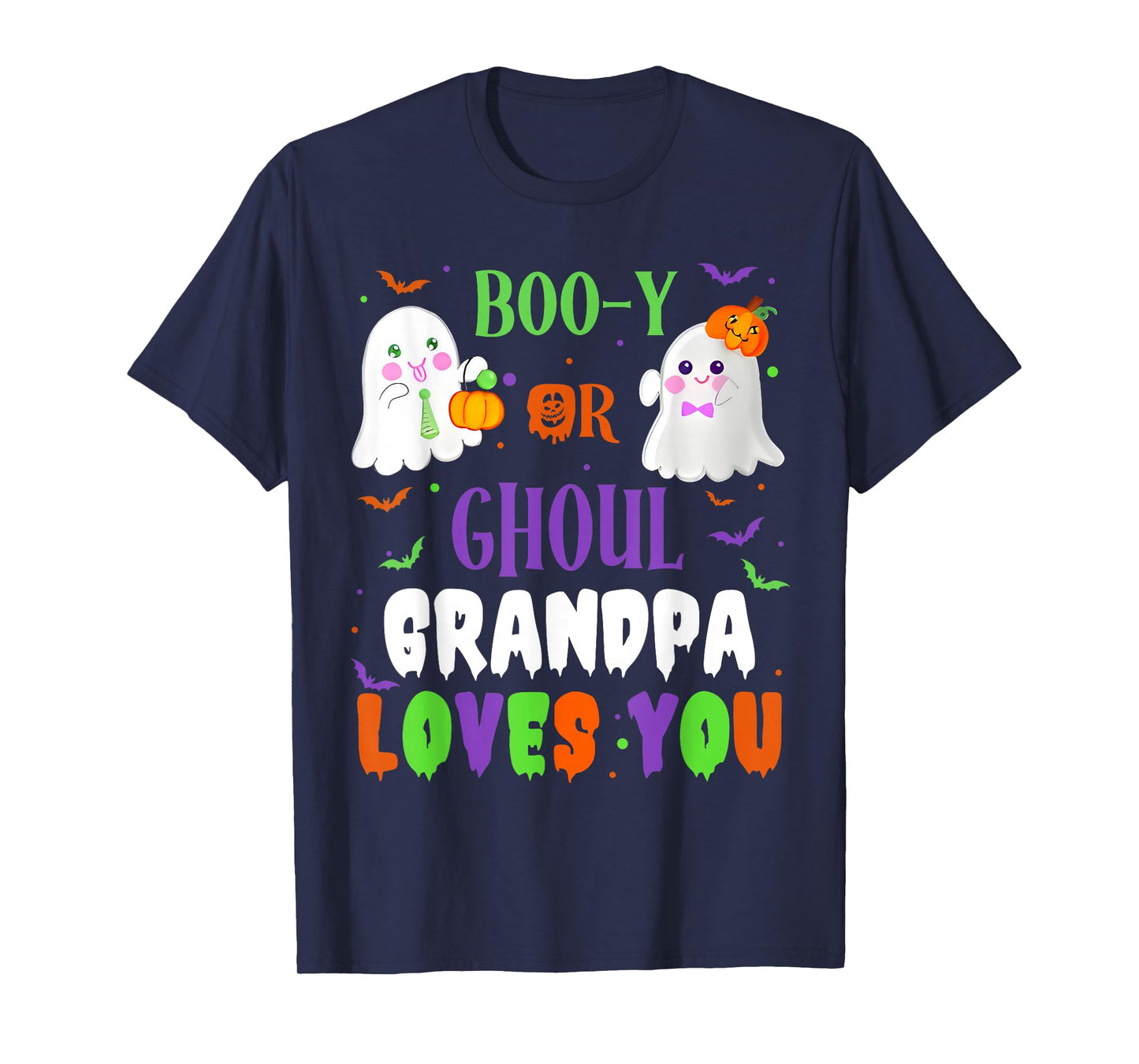 Boo-y Or Ghoul Grandpa Loves You Boo Halloween Baby Gender T-Shirt
