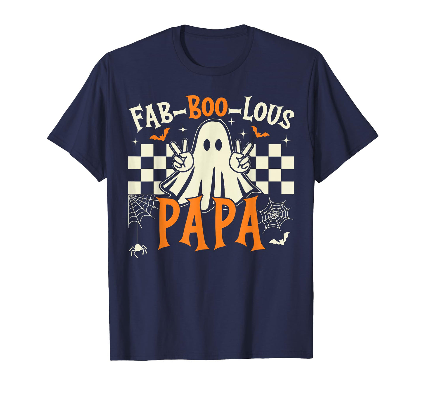 Fab Boo Lous Papa Retro Ghost Spooky Papa Halloween Costume T-Shirt