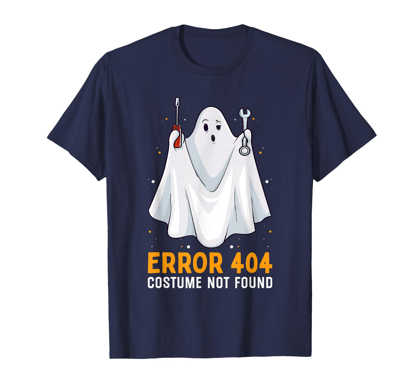 Funny Error 404: Costume Not Found Easy Lazy Halloween Ghost T-Shirt