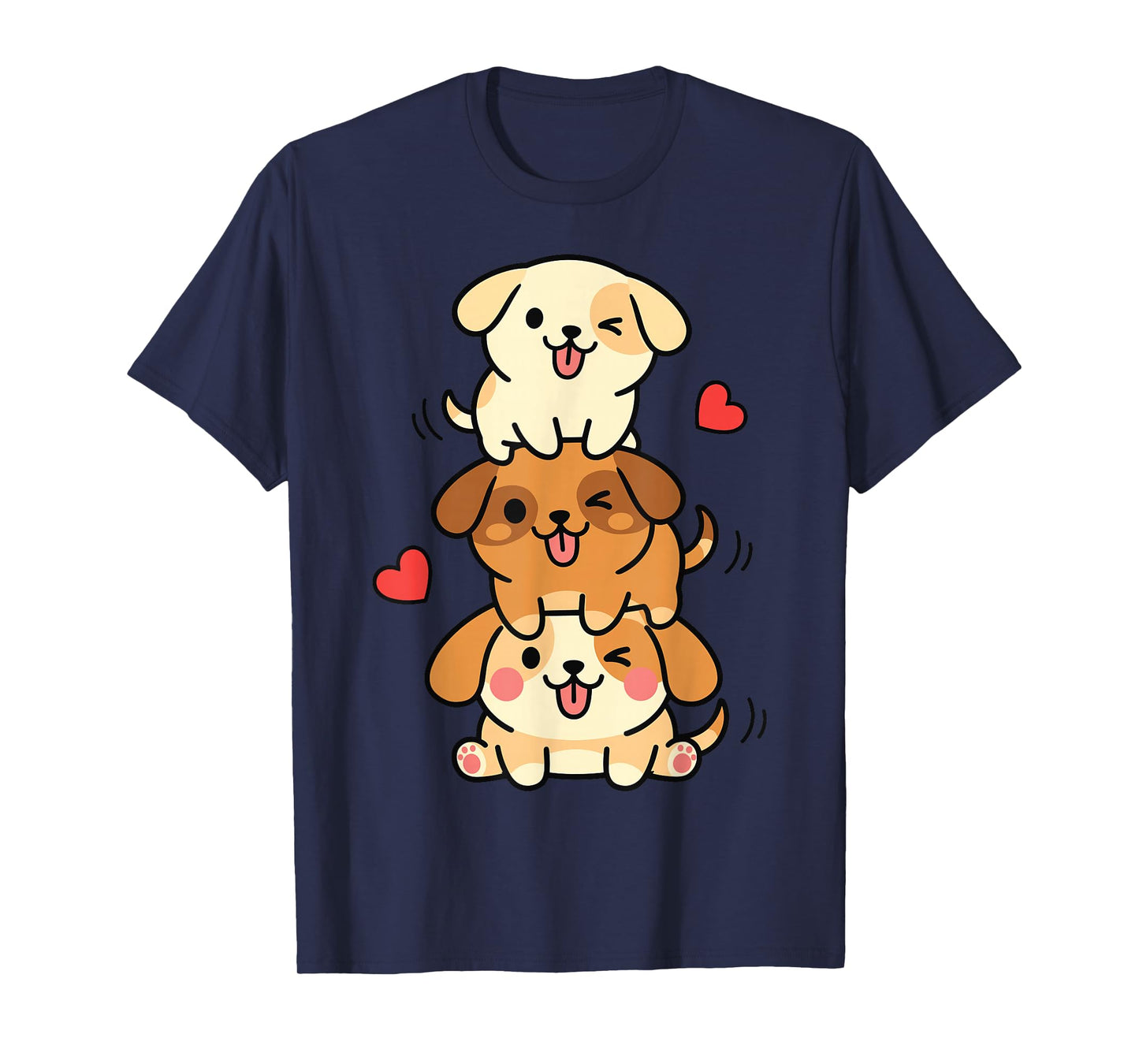 Cute Kawaii Puppies Graphic for Women Dog Lovers T-Shirt