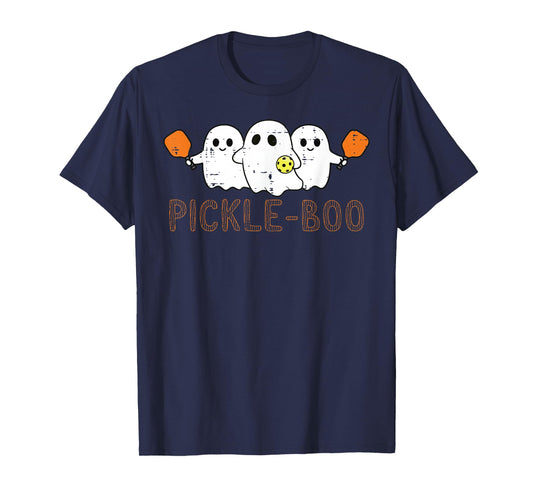 Halloween Pickleball Ghosts Pickle Boo Costume Men Women Kid T-Shirt