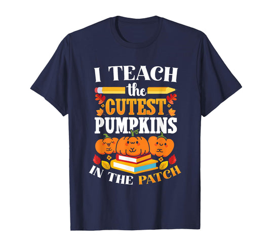 Halloween Teacher Cute Pumpkin Patch Classroom KIndergarten T-Shirt