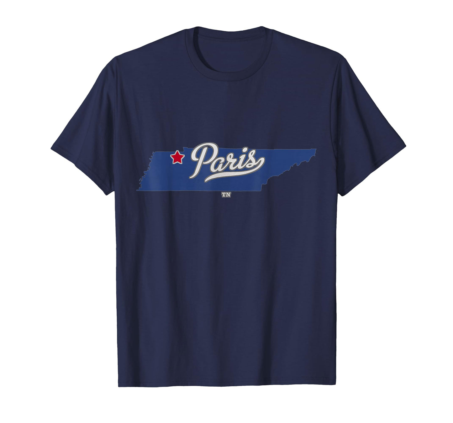 Paris Tennessee TN Map T-Shirt
