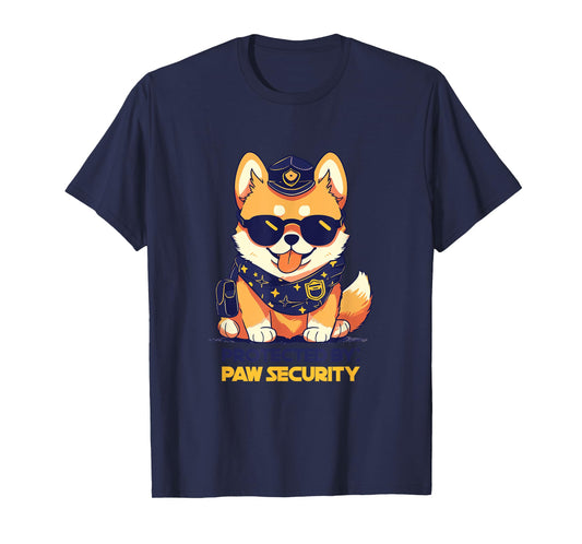Cute Pomeranian Dog Protected By Paw Security Sunglasses Men Women Kids T-Shirt