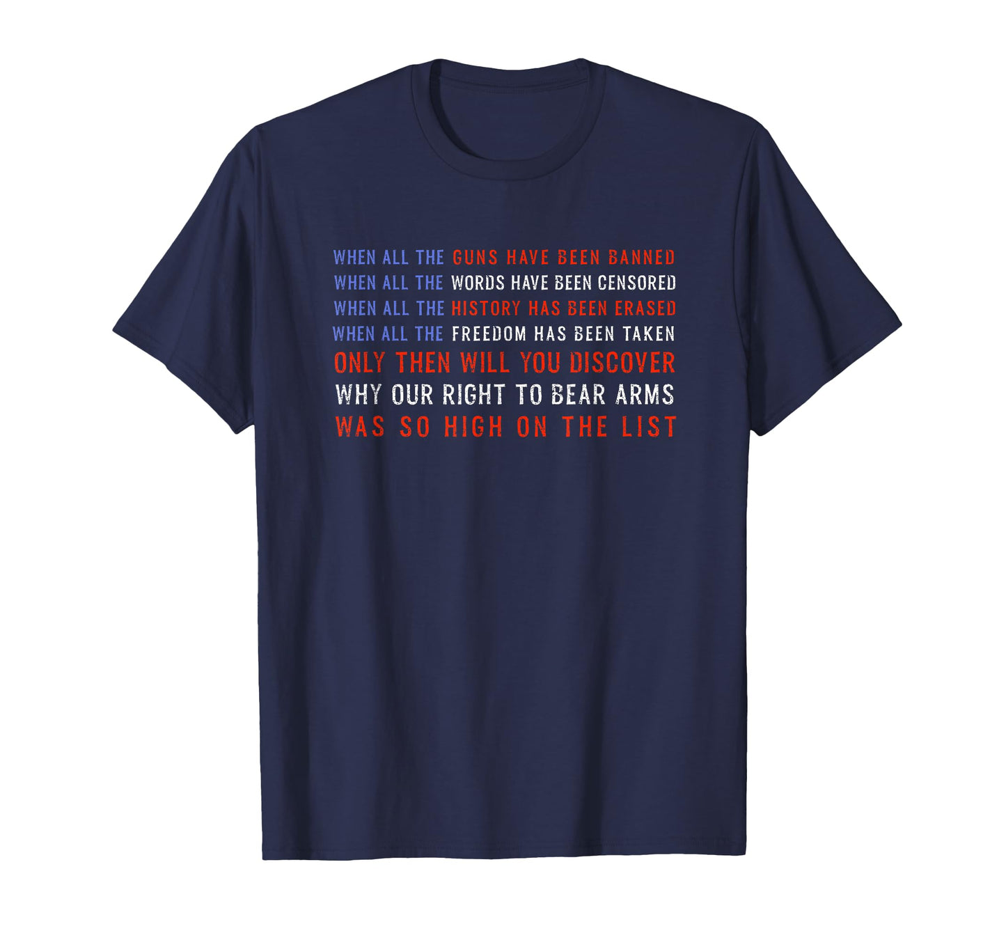 Gun Owner 2A Second Amendment Freedom Flag Quote T-Shirt