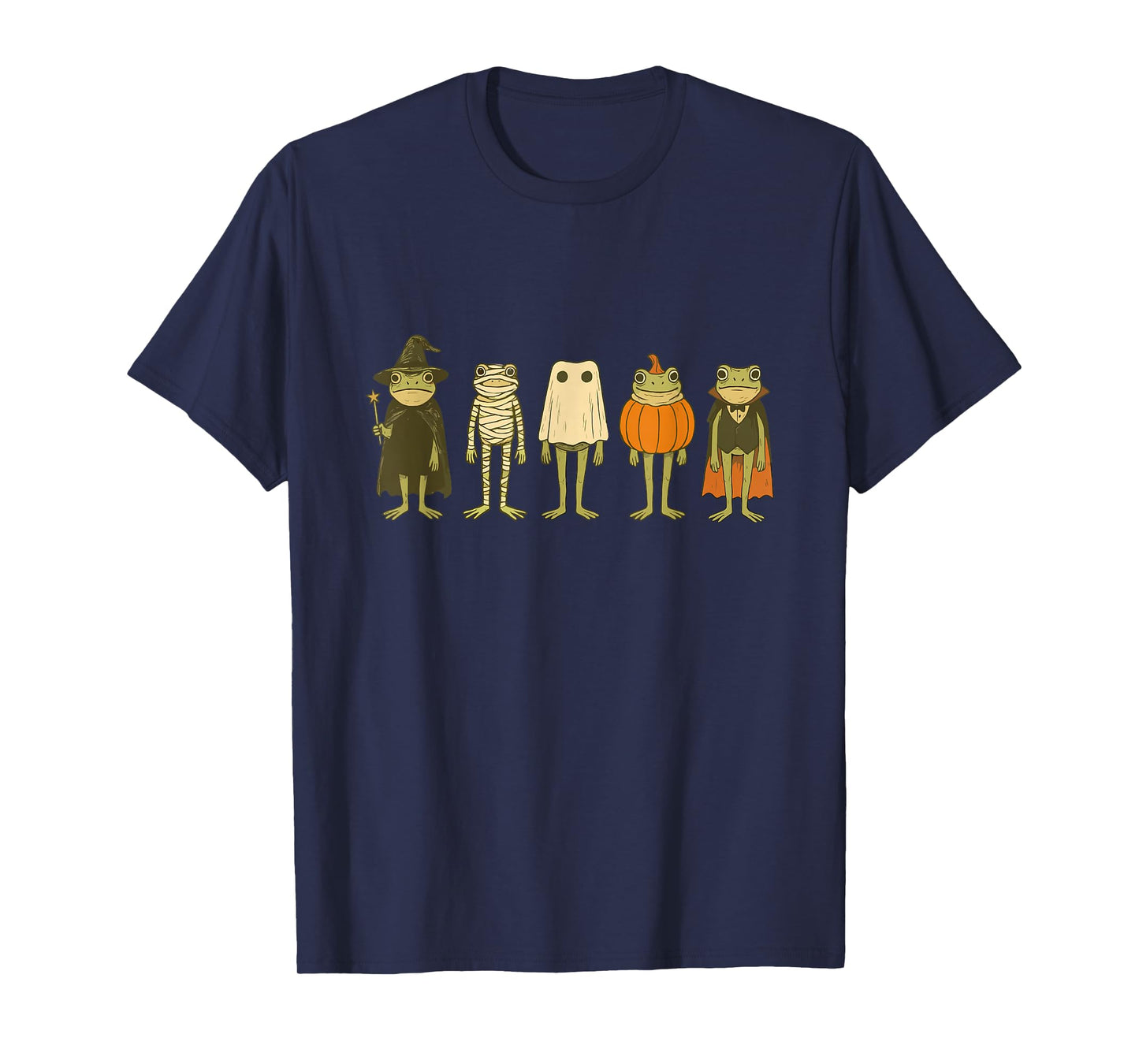 Cute Spooky Frog Halloween Frog Wizard Frog Witch Frog Meme T-Shirt