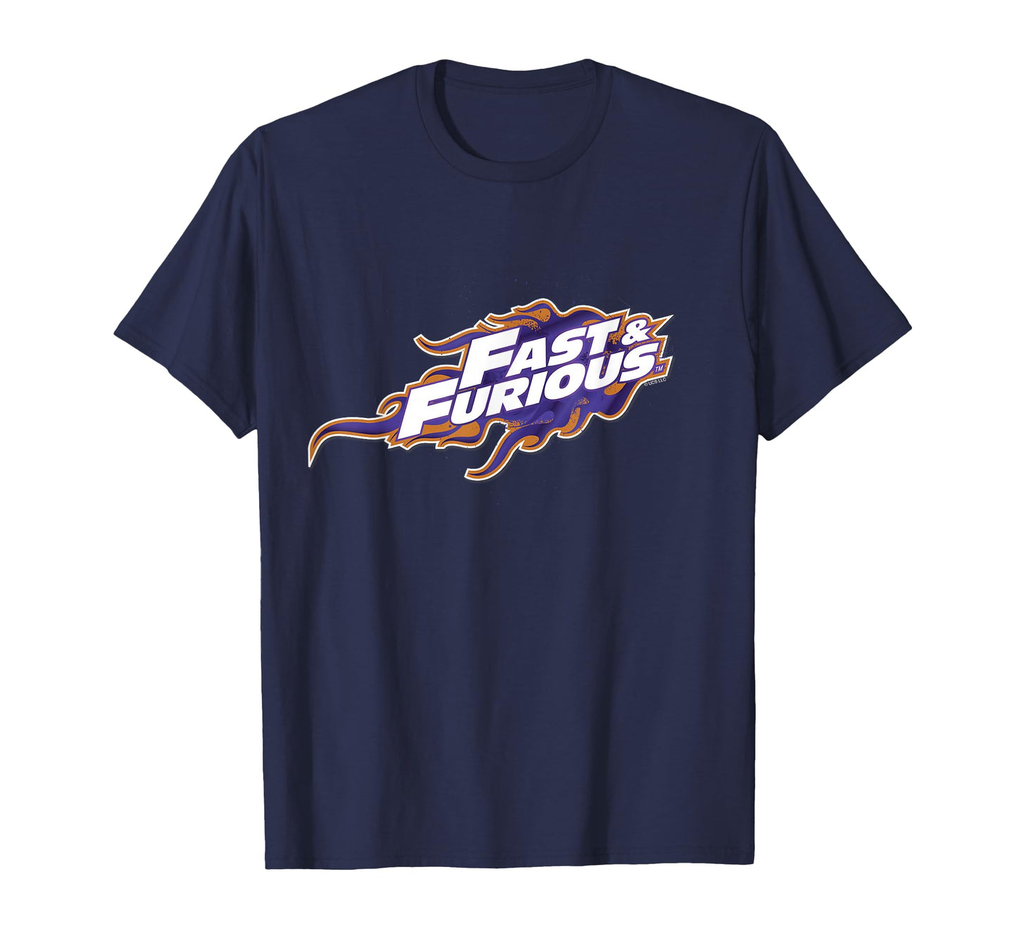 Fast & Furious Purple and Orange Flames Logo T-Shirt