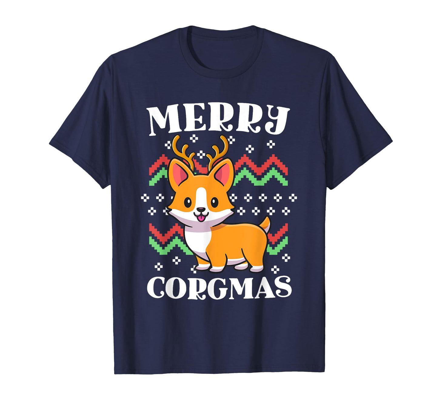 Merry Corgmas Kawaii Christmas Corgi Nerdy Ugly Christmas T-Shirt