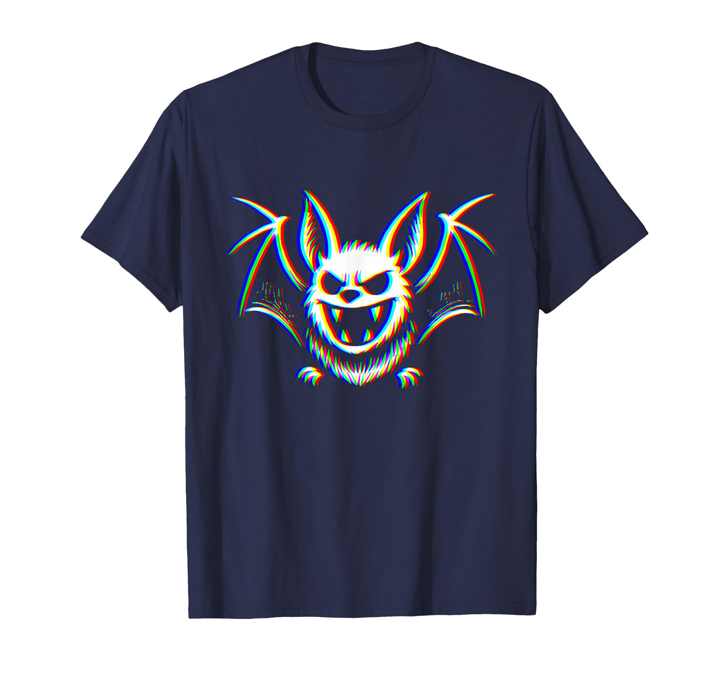 Halloween Aesthetic EDM Vaporwave Psychedelic Ghost Bat Rave T-Shirt