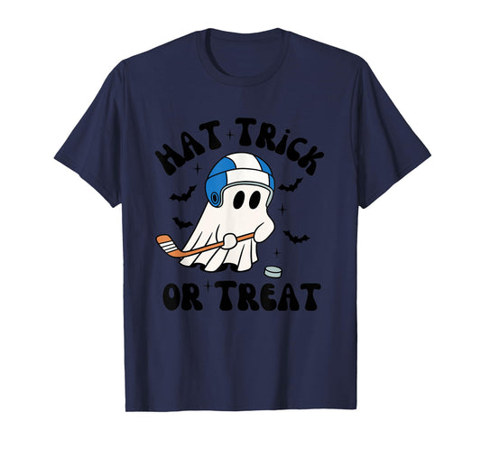Hat Trick or Treat, Hilarious Hockey Halloween Family Shirt T-Shirt