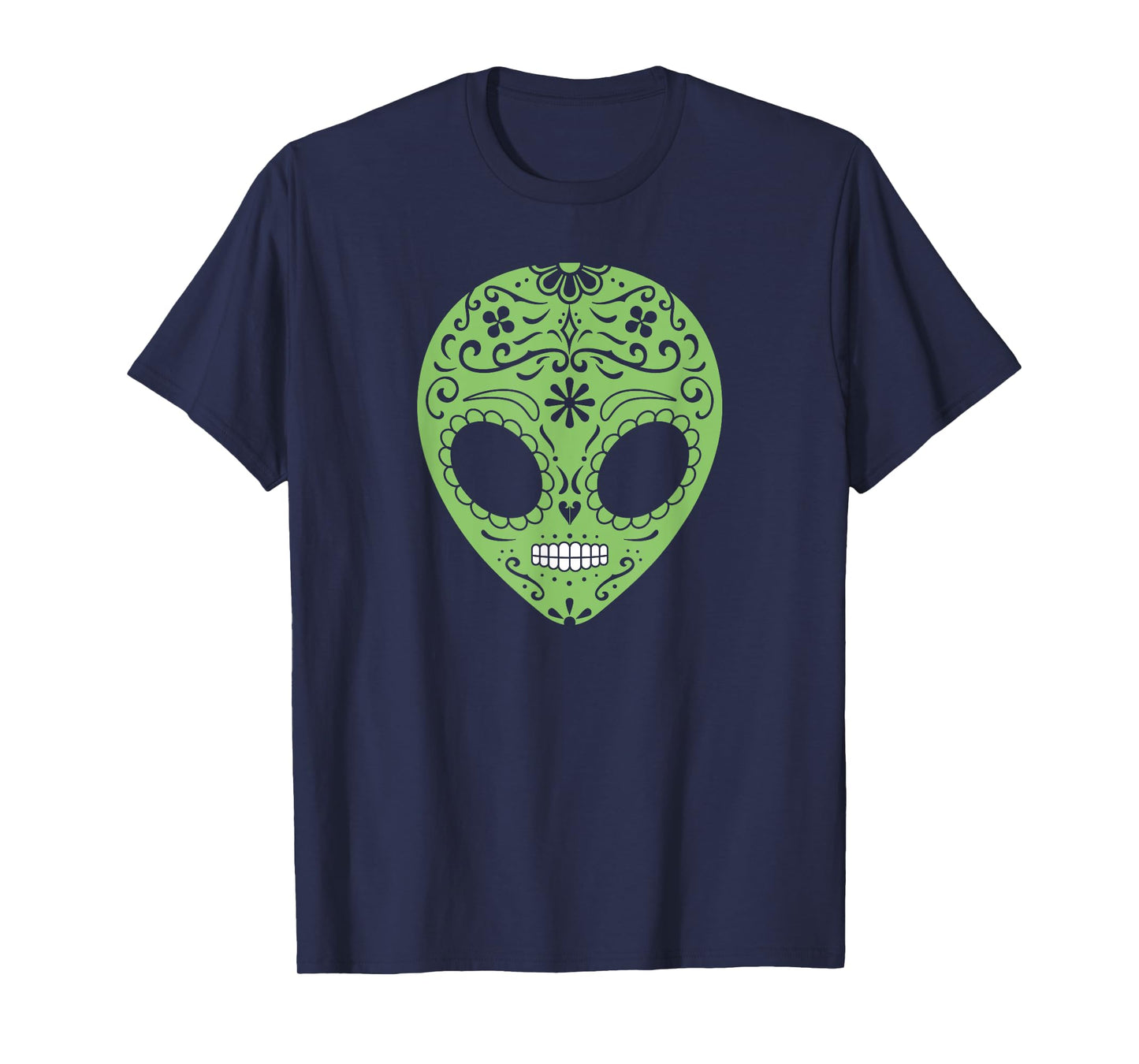 Day of the Dead Sugar Skull Alien T-Shirt