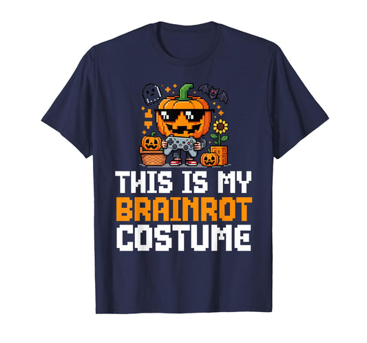 This is My Brain Rot Costume Halloween Shirt Kids Gamer T-Shirt