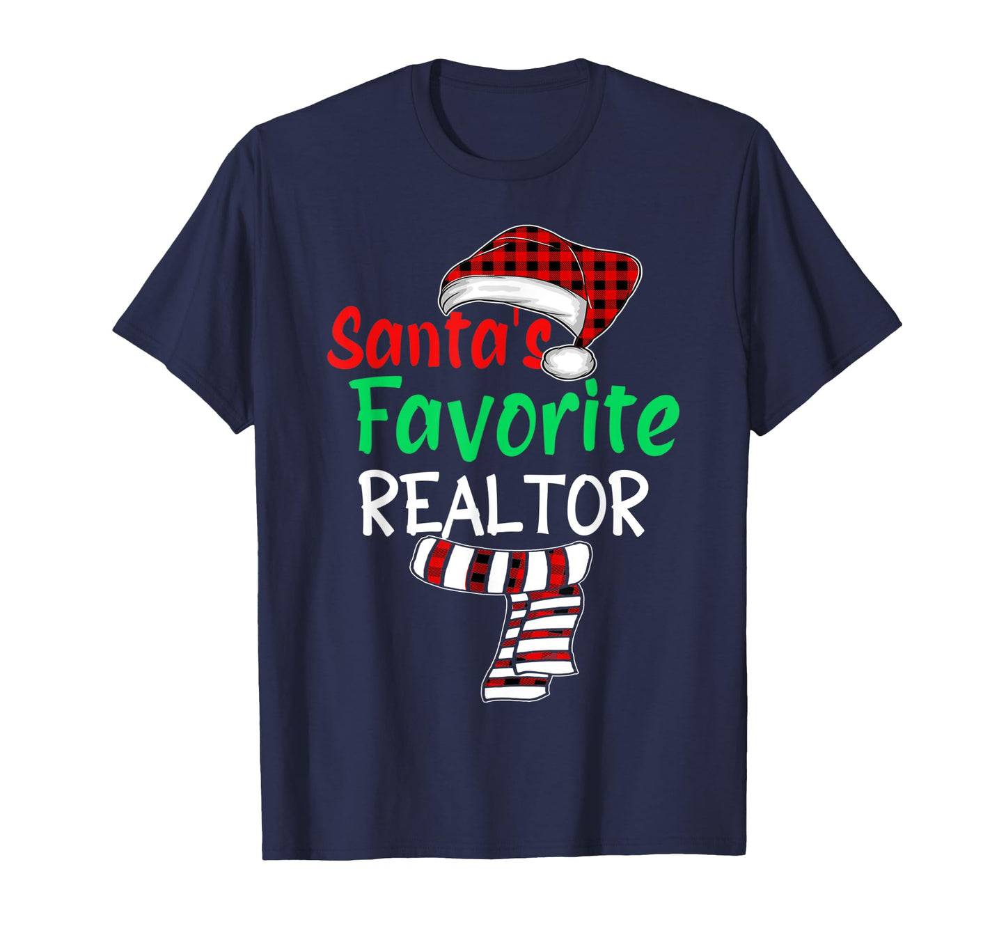 Christmas Pajama Santa Claus Shirt, Santa's Favorite Realtor T-Shirt