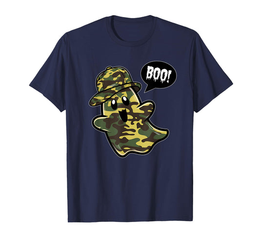 Funny Hello Hunting Season Halloween Camouflage Camo Ghost T-Shirt