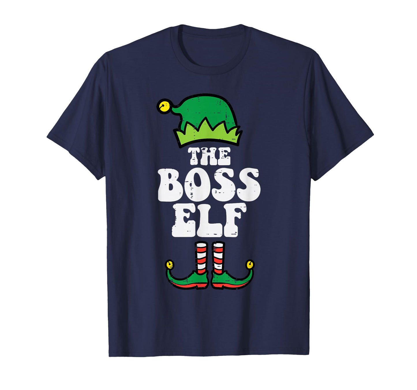 Christmas Boss Elf Xmas Family Group Matching Men Women Kids T-Shirt