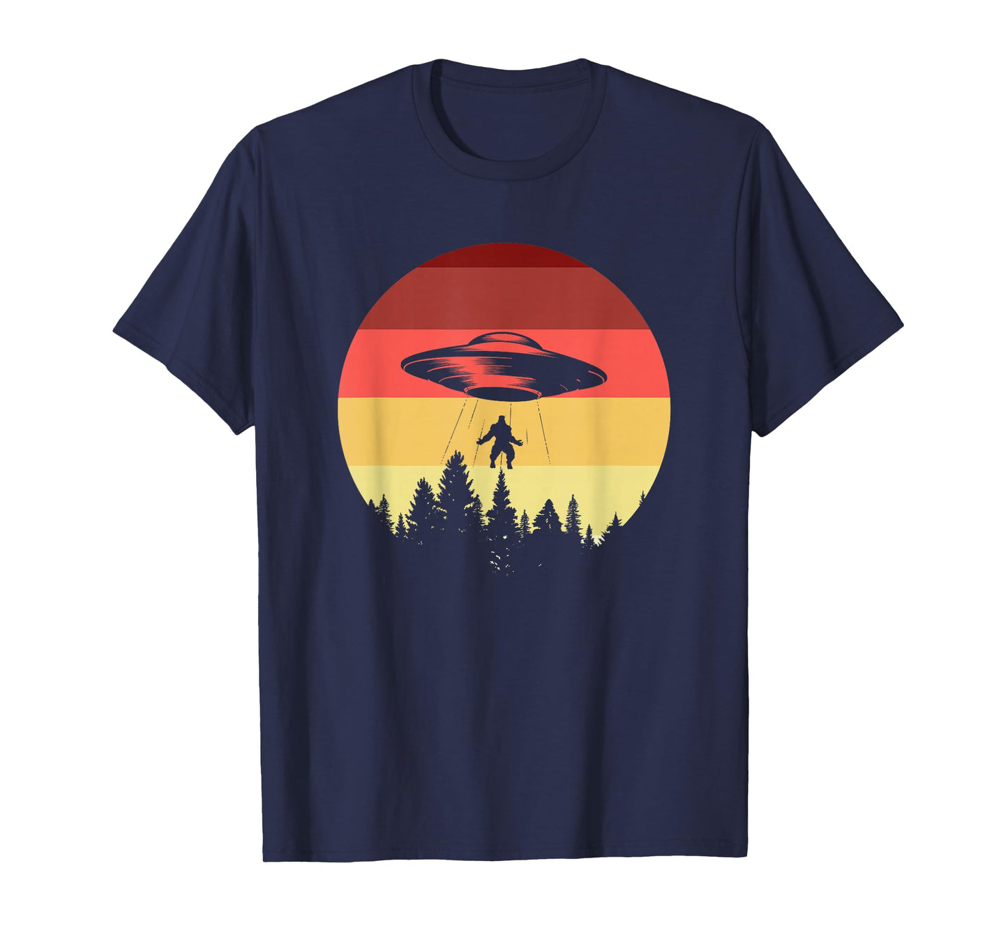 Bigfoot Abducted by Alien UFO Shirt Vintage Bigfoot Alien T-Shirt
