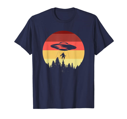 Bigfoot Abducted by Alien UFO Shirt Vintage Bigfoot Alien T-Shirt