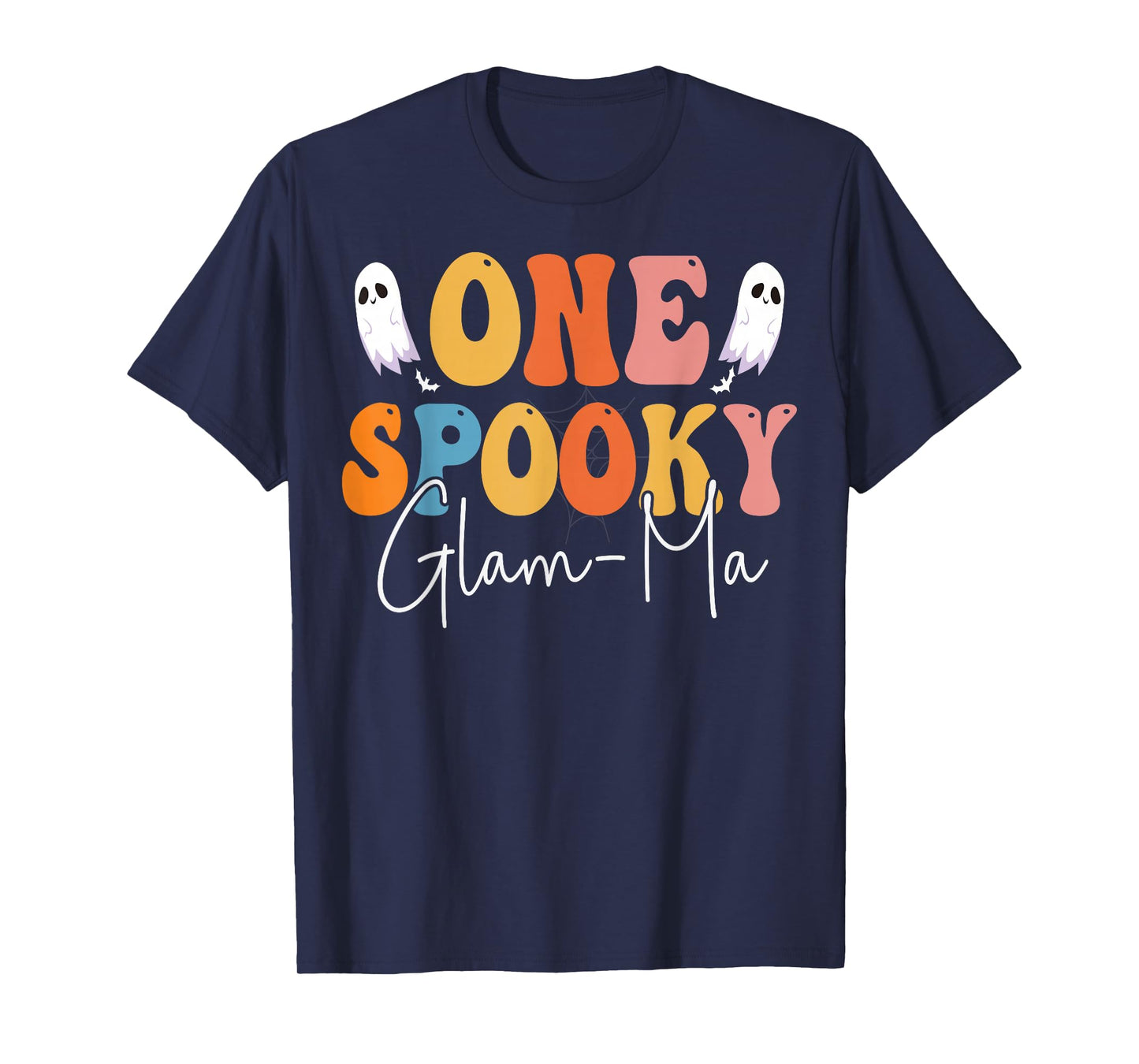 One Spooky Glam-Ma Groovy Funny Women Ghost Boo Halloween T-Shirt