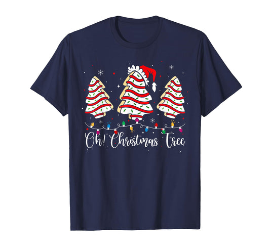Groovy Oh Christmas Tree Cakes Debbie Becky Jen Cake Lovers T-Shirt