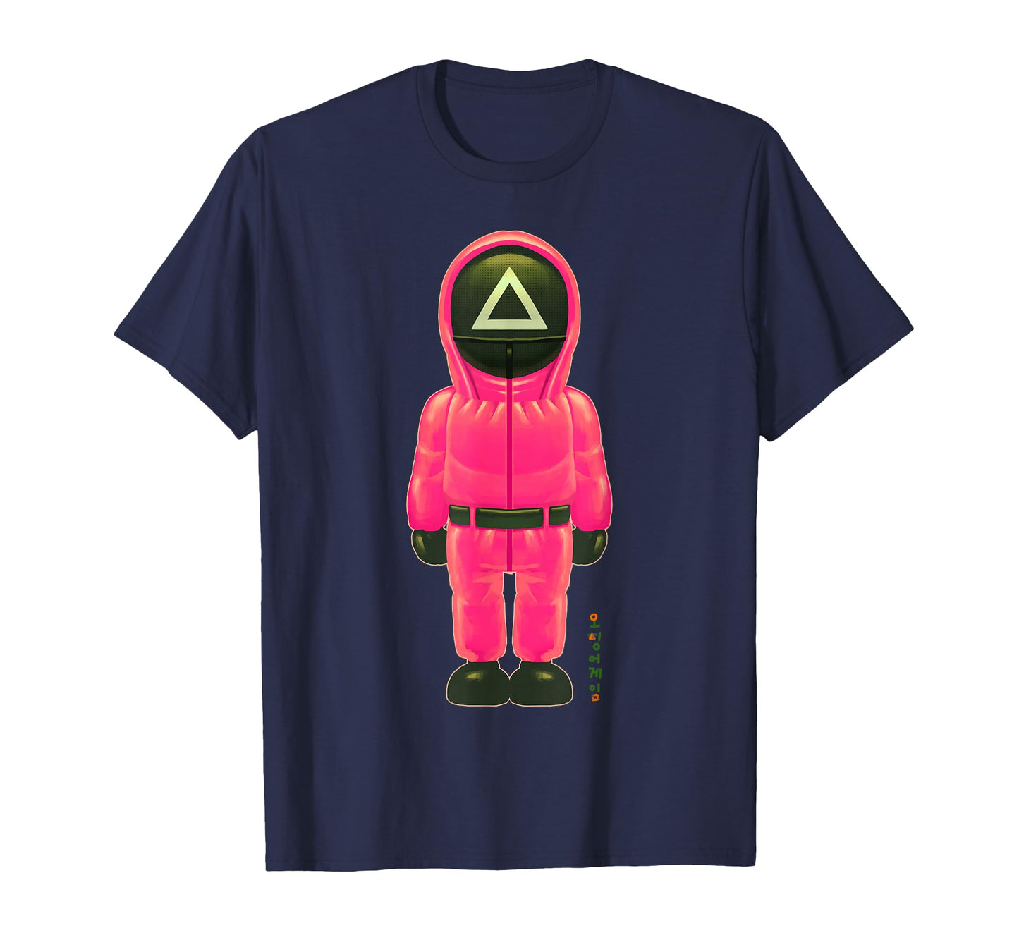 Squid Game The Pink Soldier Full Body Chibi Chest Portrait T-Shirt