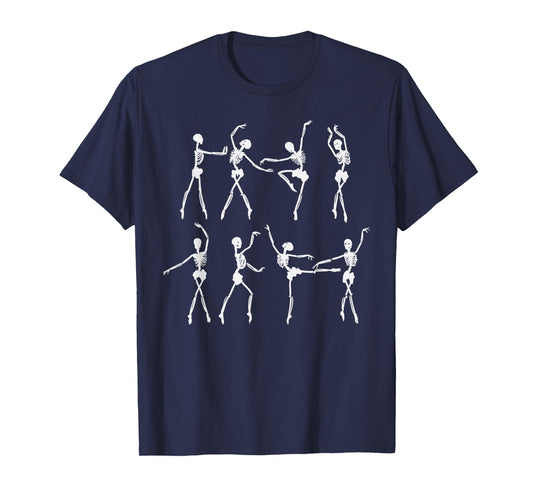 Skeleton Ballerinas Ballet Dance Cute Halloween Costume Girl T-Shirt