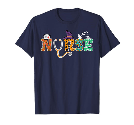 Nurse Halloween Costume RN ICU ER OB Fall Scrub Top Women T-Shirt