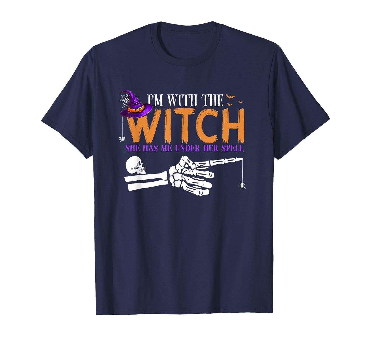 I'm with The Witch Funny Halloween Couple Costume Party T-Shirt