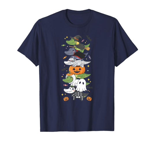 Alligator Witch Vampire Ghost Halloween Kids Mens Womens T-Shirt
