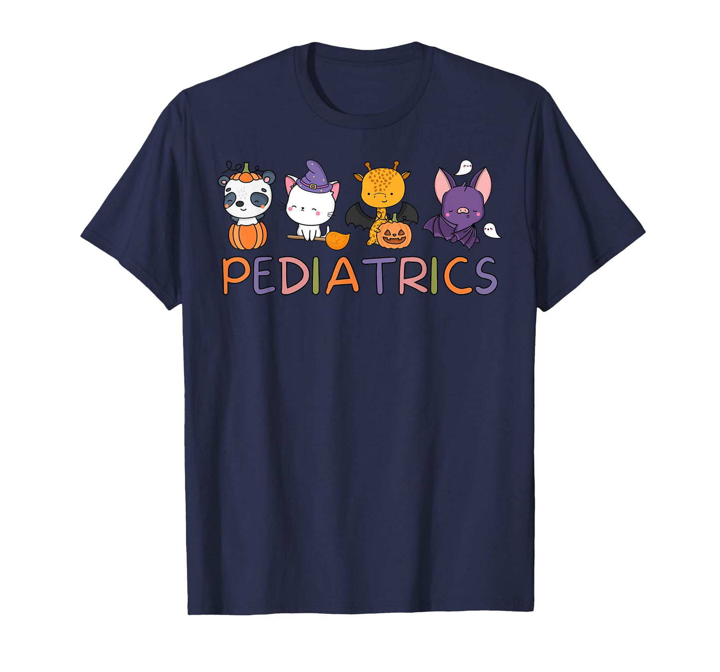 Pediatrics Spooky Animals Pumpkin PEDS Nurse Halloween T-Shirt